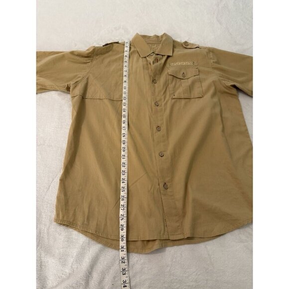 Coogi Australia XL Khaki‎ Button-up Safari Camp Shirt Steven Irwin Zookeeper - Picture 4 of 16
